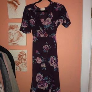 Purple floral Everly dress